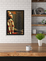 Beautiful Hanuman Chalisa Wall Art mounted on a kitchen wall, blending spirituality with modern aesthetics. A perfect addition to a peaceful home environment.