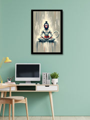  Hanuman Ji photo frame placed on a office desk, perfect for adding a peaceful and devotional touch to your workspace.