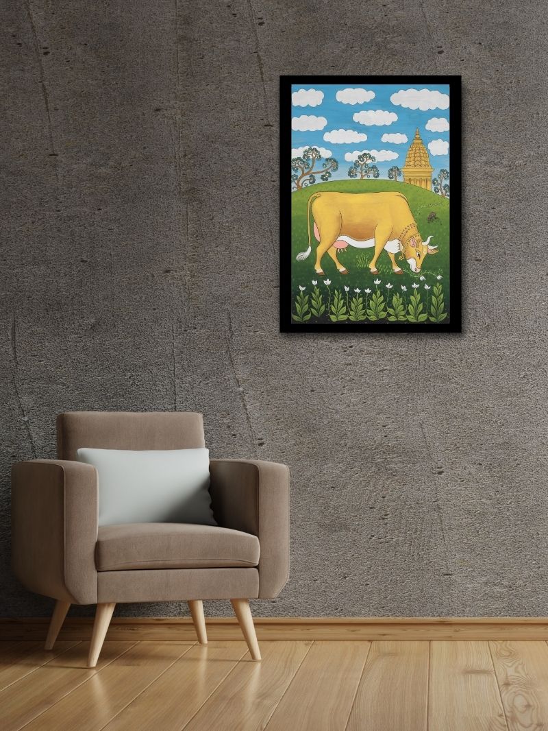 Traditional cow poster for home decor, elegant wall art – divineshopy.